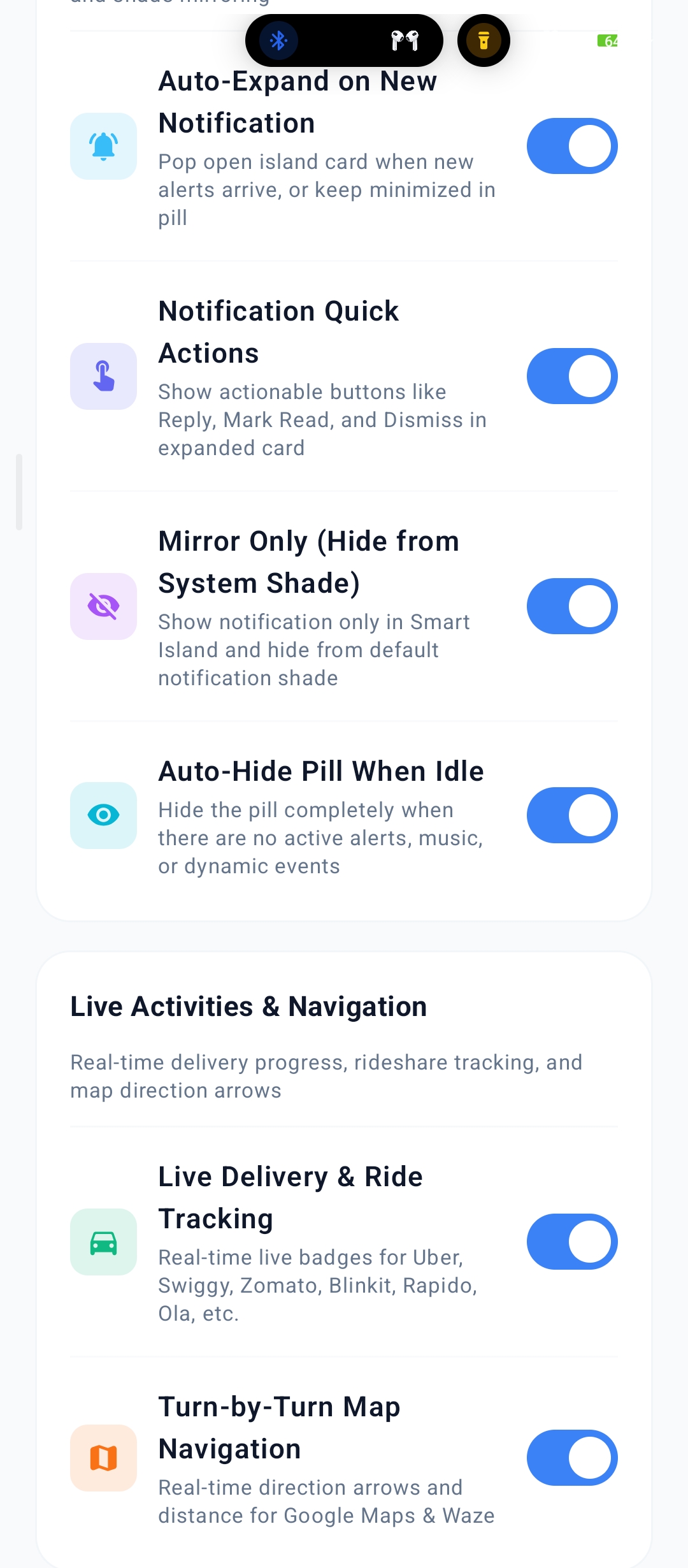 Live Activities and Turn Navigation