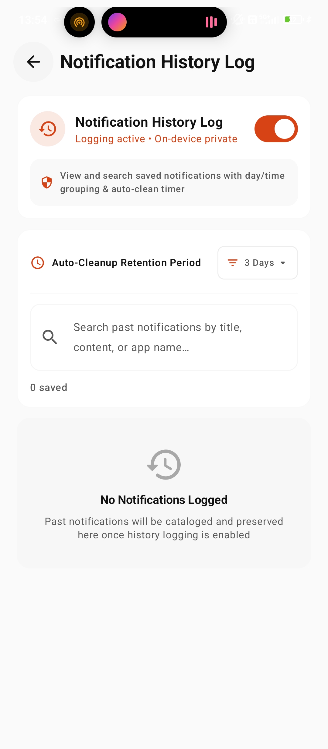 Notification History Log