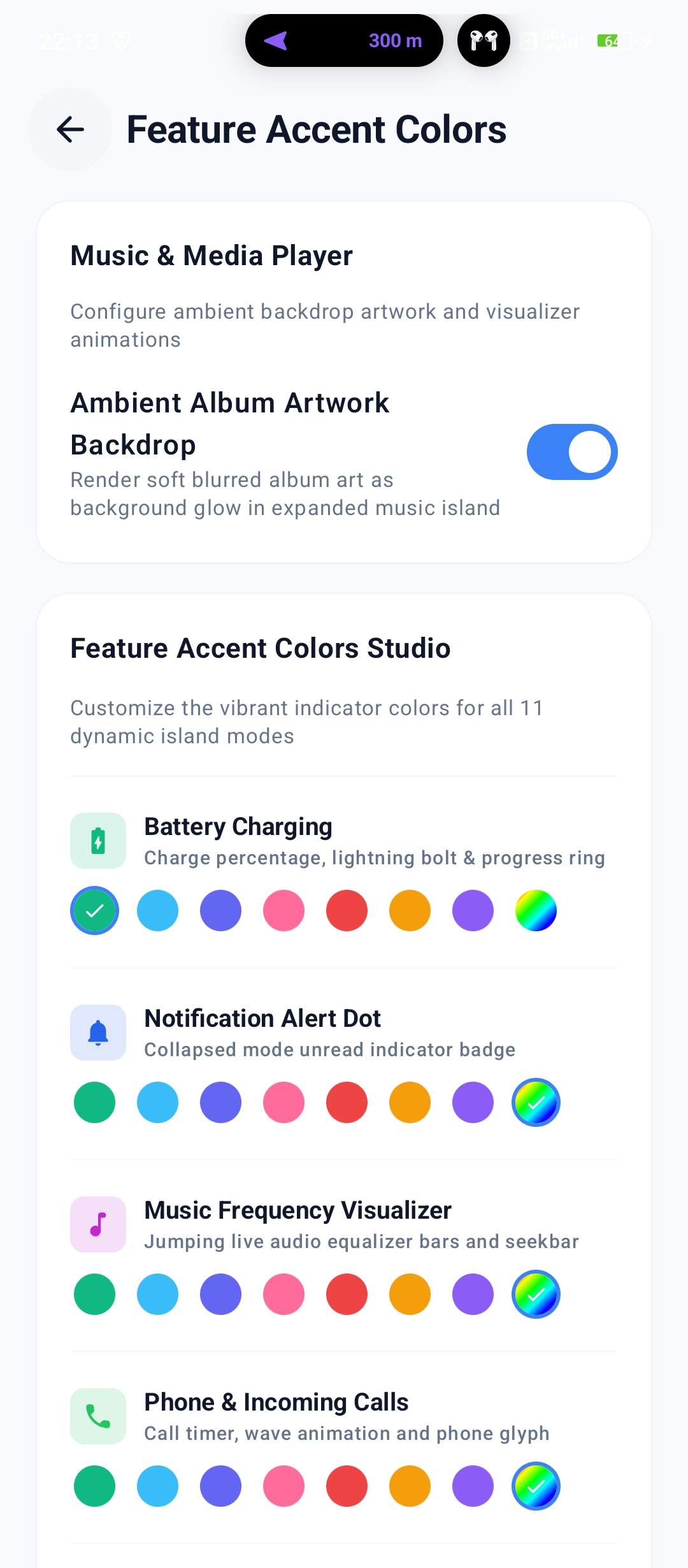 Feature Accent Colors Studio